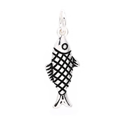 12 Pack: Silver Plated Fish Charm by Bead Landing™