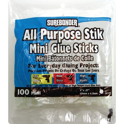 Surebonder® All Purpose Stik™ 4'' Mini Glue Sticks