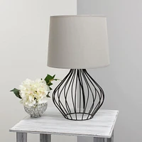 Simple Designs 19.7" Geometrically Wired Table Lamp