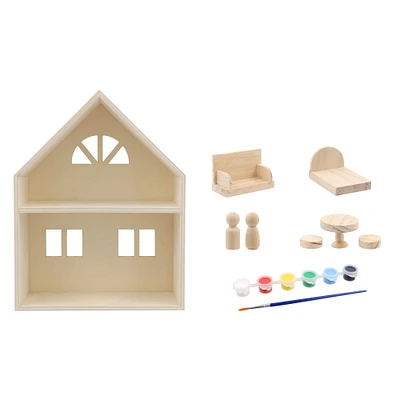 12 Pack: Wood House Kit by Creatology™