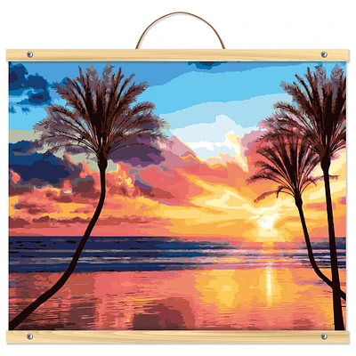 Beach Sunset with Palm Trees Paint-by-Number Kit by Artist's Loft™ Necessities™