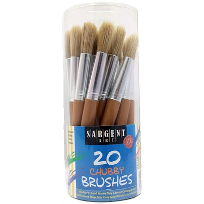 12 Packs: 20 ct. (240 total) Sargent Art® Chubby Paint Brushes with Canister