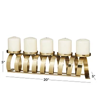 20" Gold Contemporary Candle Holder