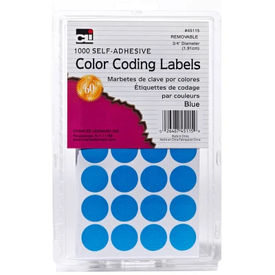 CLi™ Round Self-Adhesive Color Coding Labels, 12,000 Pack