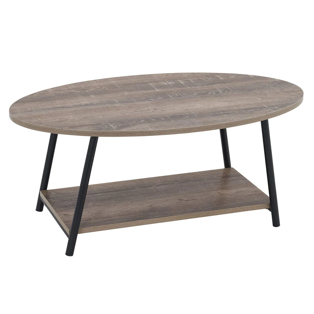 Household Essentials Jamestown Oval Coffee Table