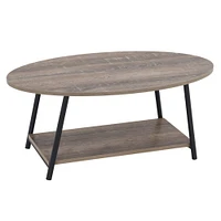 Household Essentials Jamestown Oval Coffee Table