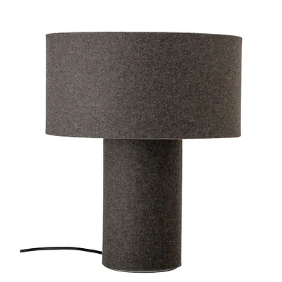 Gray Wool Blend Table Lamp & Shade Set