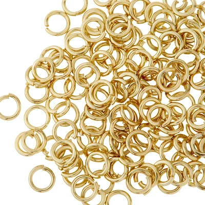 12 Pack: Gold Finish Jump Rings by Bead Landing