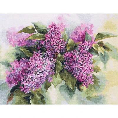 Alisa Watercolor Lilac Cross Stitch Kit