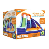 Salus Double Slide Water Park with Climbing Wall & Water Cannon