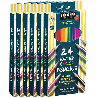 6 Packs: 6 Packs 24 ct. (864 total) Sargent Art® Watercolor Pencils