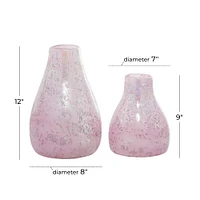 CosmoLiving by Cosmopolitan Purple Glass Vase Set