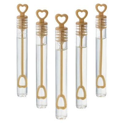 Gold & Clear Heart Bubble Wands by Celebrate It™ 100ct.