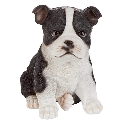 Design Toscano 6" Boston Terrier Puppy Partner Collectible Dog Statue