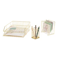 U Brands Vena Gold Desktop Organization Kit