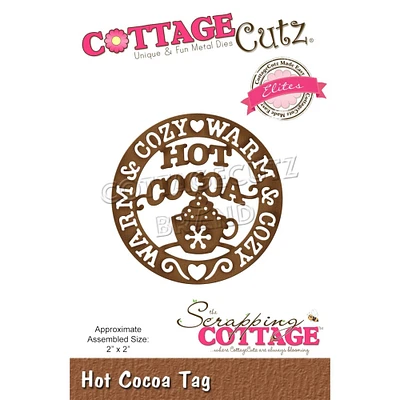 CottageCutz® Elites Hot Cocoa Tag Die