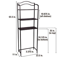 Household Essentials 3-Tier Metal Over the Toilet Storage Shelf