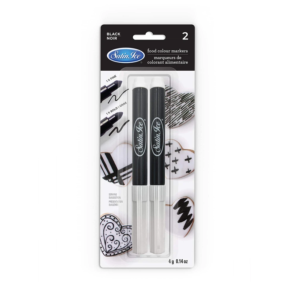 Satin Ice® Black Food Color Markers, 2ct.