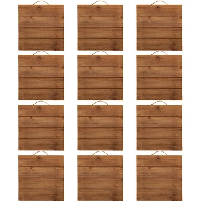 12 Pack: 10" Square Wood Pallet Plaque by Make Market®