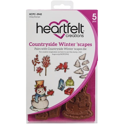 Heartfelt Creations® Countryside Winter 'scapes Cling Rubber Stamp Set