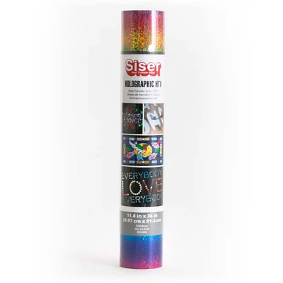 8 Pack: Siser® Holographic Heat Transfer Vinyl, Rainbow