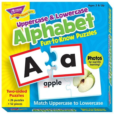 Trend Enterprises® Uppercase/Lowercase Alphabet Fun-to-Know Puzzles