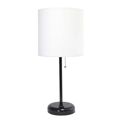 Creekwood Home Oslo 19.5" Power Outlet Table Lamp