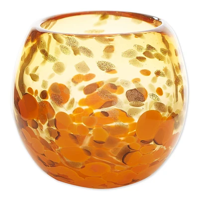 4" Orange Bowl Vase