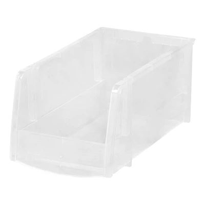 8 Pack: IRIS Clear Plastic Stacking Bin