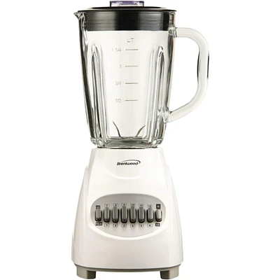Brentwood White 42oz. 12-Speed + Pulse Electric Blender