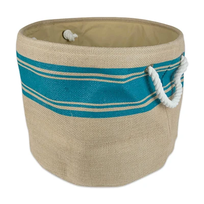 DII® 12" Round Border Burlap Bin