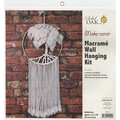 Solid Oak Make-Ramé™ Tree Macramé Wall Hanging Kit