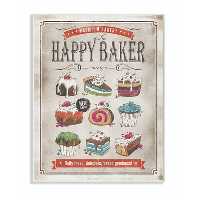 Stupell Industries Happy Baker Vintage Comic Book Wall Plaque