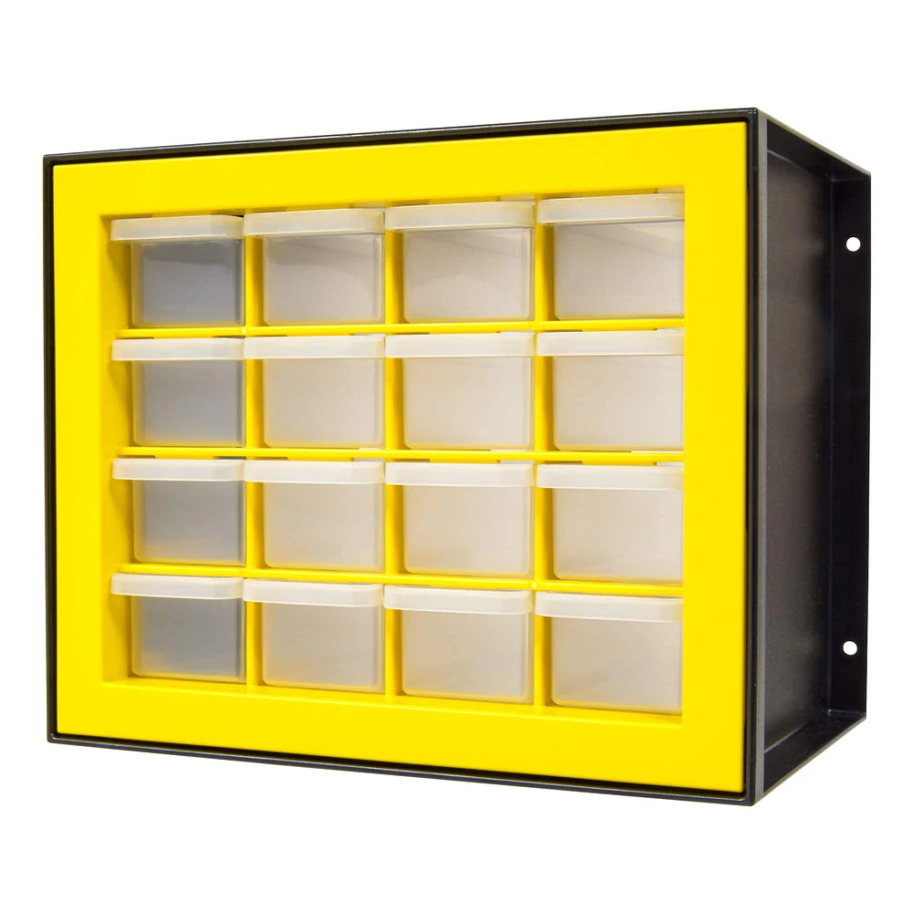 IRIS Black and Yellow -Drawer Parts Cabinet