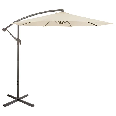 10ft. Offset Outdoor Patio Umbrella with Hand Crank