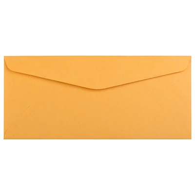 JAM Paper 4.125" x 9.5" Brown Kraft Manila Business Envelopes, 100ct.