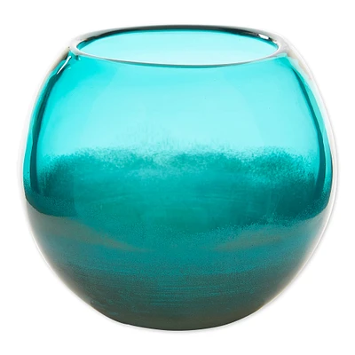 5.5" Aqua Fish Bowl Vase