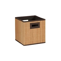 Household Essentials Woven Bamboo Storage Cube Basket Set