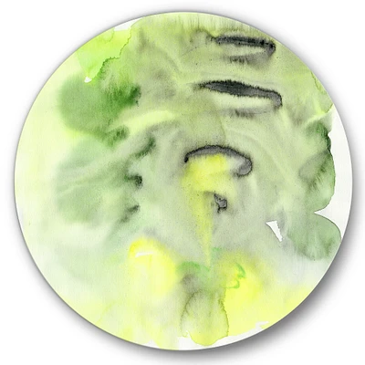 Designart - Abstract Pond of Green and Yellow