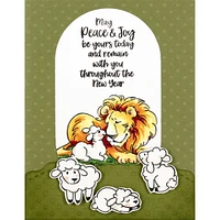 Stampendous® Lion Lamb Frame Perfectly Clear Stamps