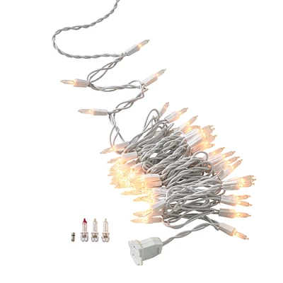 8 Pack: 50ct. Clear Mini String Lights with White Cord by Ashland®