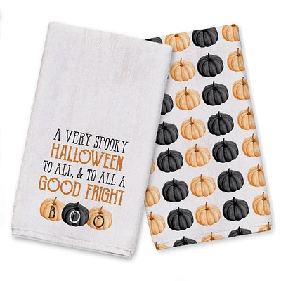 A Very Spooky Halloween 16" x 25" Tea Towel - Set of 2