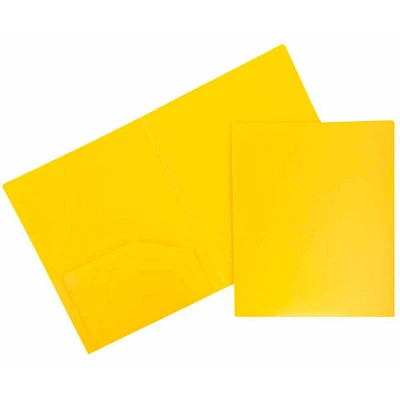 JAM Paper Heavy Duty Plastic 2 Pocket File Folder