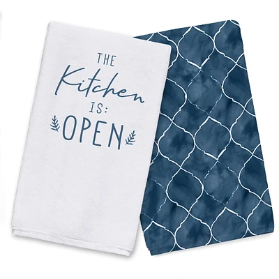 The Kitchen is Open Hand Towel Set