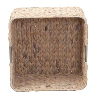 Household Essentials 11" Square Hyacinth Wicker Basket