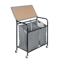 Honey Can Do Gray Uneven Clothes Sorter w/ Ironing Board