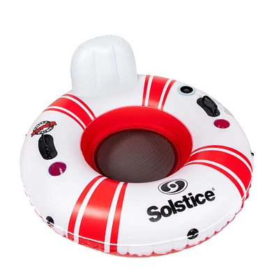46" Inflatable Red & White Swimming Pool Inner Tube Float