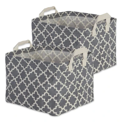 DII® Gray Lattice Laundry Bins