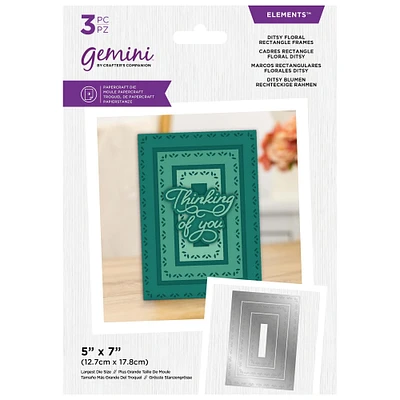 Crafter's Companion™ Gemini™ Elements™ Ditsy Floral Rectangle Frames Dies