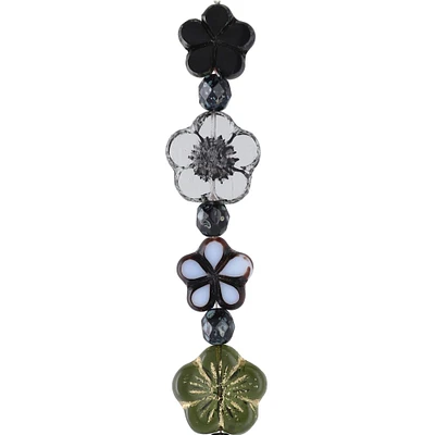 Black Tea Czech Glass Flower Bead Mix by Bead Landing™